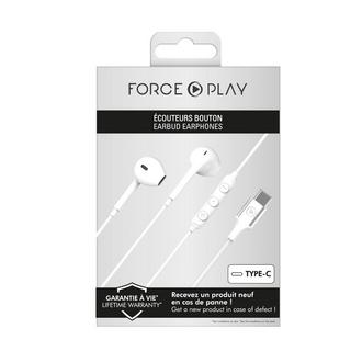 Force Power  Écouteurs USB-C Garantie Vie Force Play 