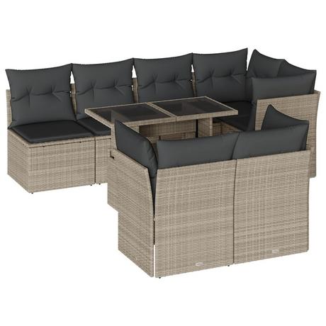 VidaXL set divano da giardino Polirattan  