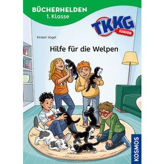 TKKG Junior, Bücherhelden 1. Klasse, Hilfe für die Welpen Vogel, Kirsten; Julian, COMICON S.L.; Beroy + San (Illustrationen) Copertina rigida 