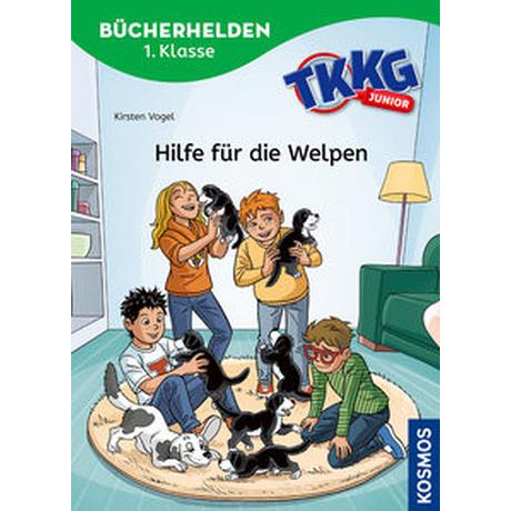 TKKG Junior, Bücherhelden 1. Klasse, Hilfe für die Welpen Vogel, Kirsten; Julian, COMICON S.L.; Beroy + San (Illustrationen) Copertina rigida 