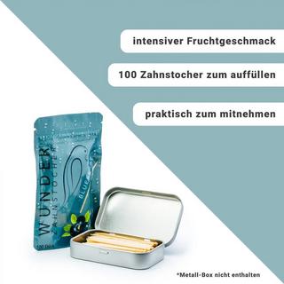 Wunder Zahnstocher  Zahnstocher mit Geschmack Refill Blaubeere 