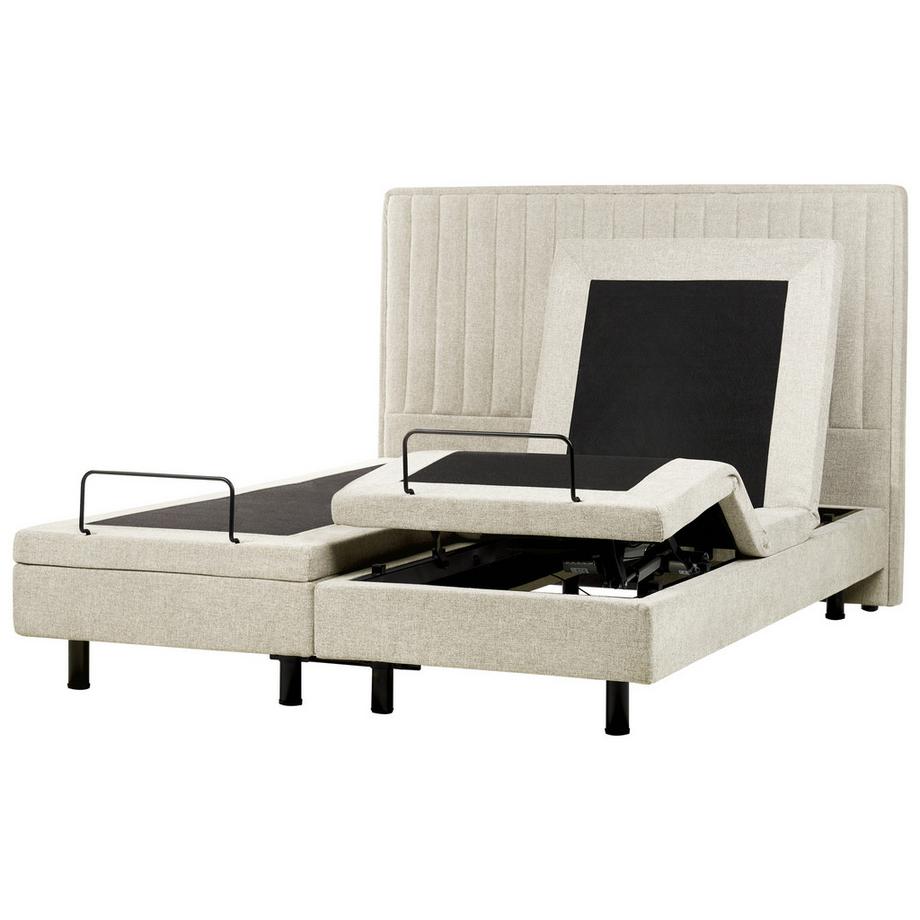 Beliani Lit réglable en Tissu  DUKE II  