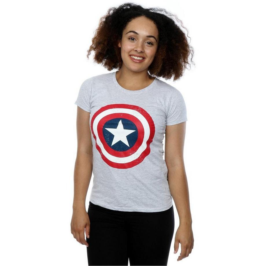CAPTAIN AMERICA T-Shirt Stampa Scudo  