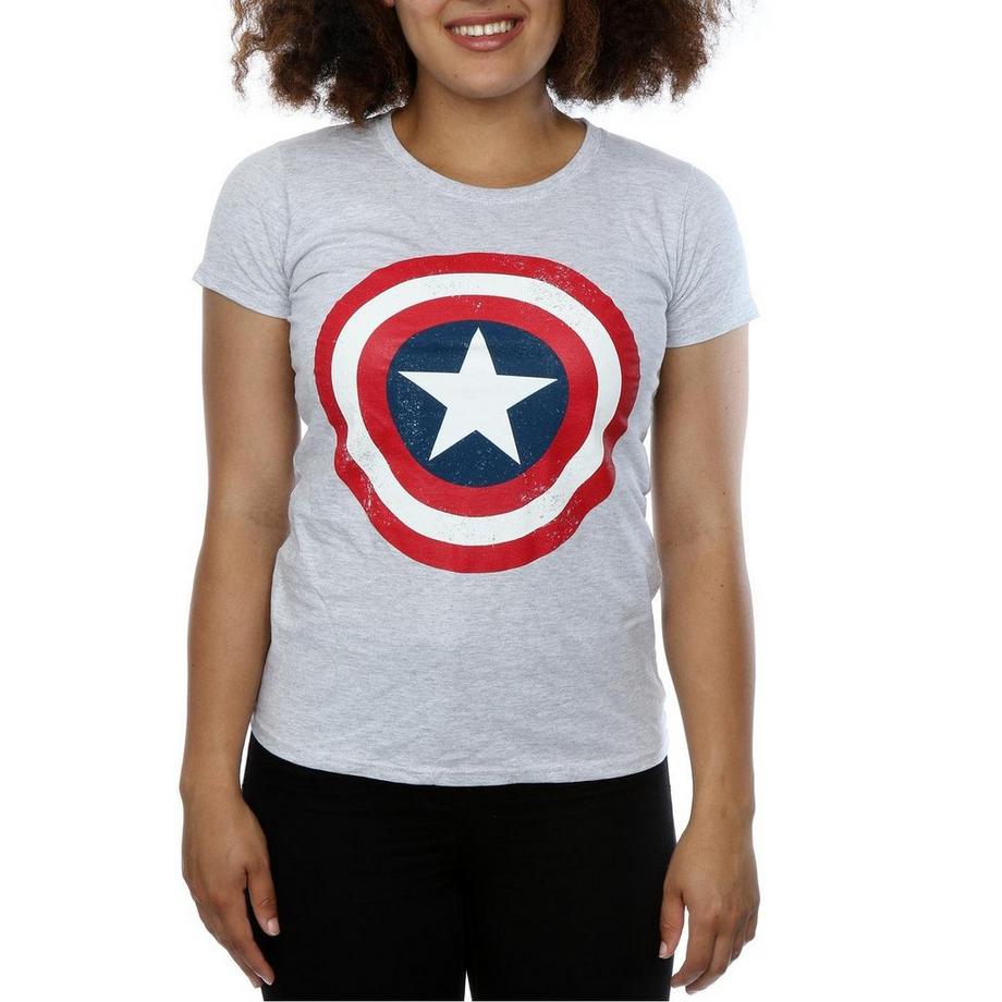 CAPTAIN AMERICA T-Shirt Stampa Scudo  