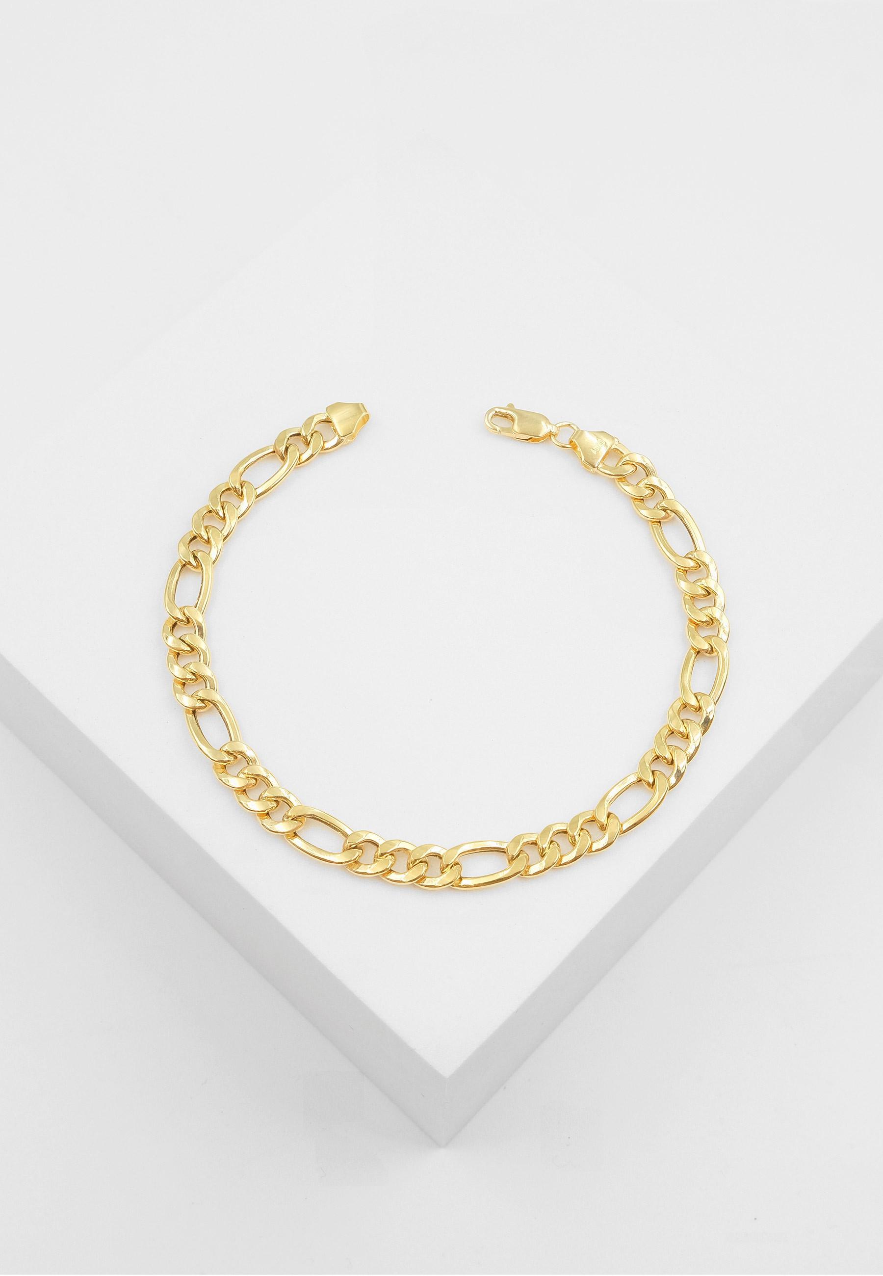 MUAU Schmuck  Bracelet Figaro Gelbgold 750, 5.6mm, 21cm 