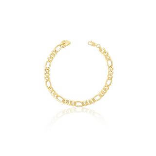 MUAU Schmuck  Bracelet Figaro Gelbgold 750, 5.6mm, 21cm 