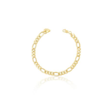 MUAU Schmuck  Bracelet Figaro Gelbgold 750, 5.6mm, 21cm 