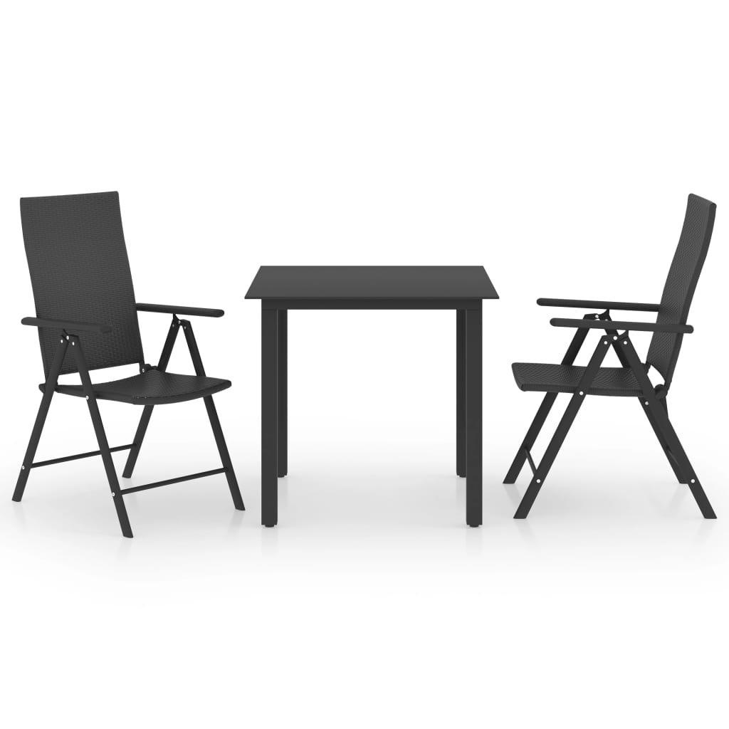 VidaXL set da pranzo Polirattan  