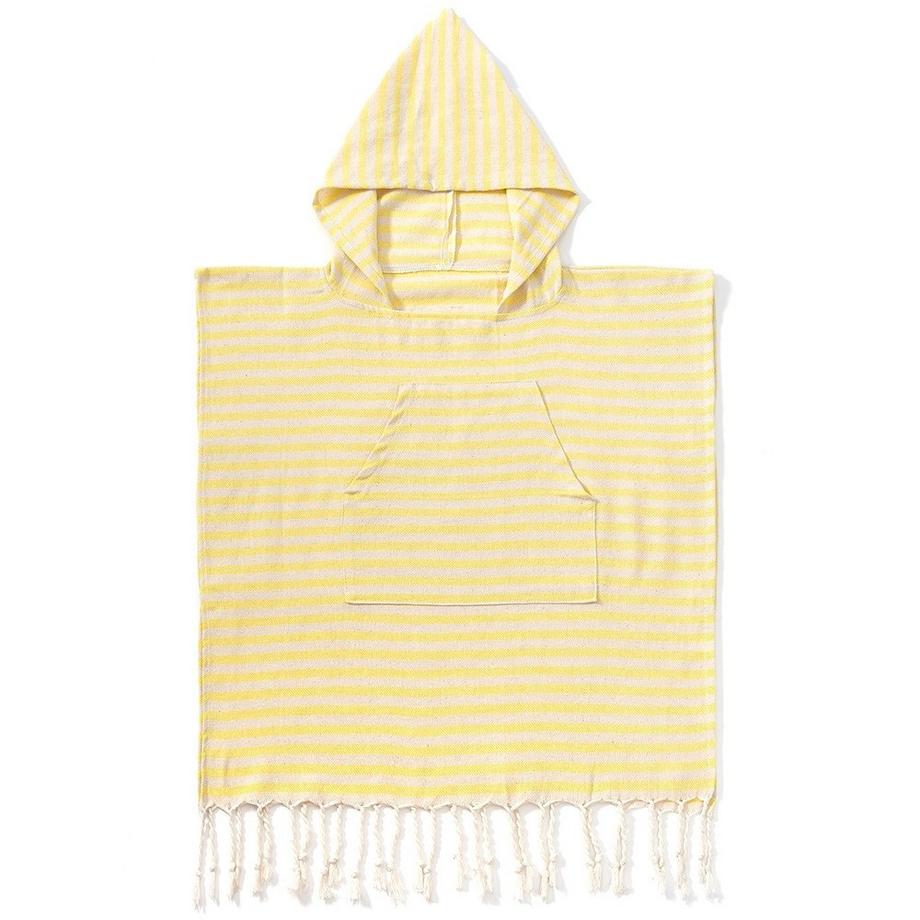 Misiu  Kinder-Poncho gestreift mit Zotteln 
