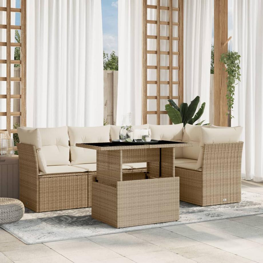 VidaXL set divano da giardino Polirattan  