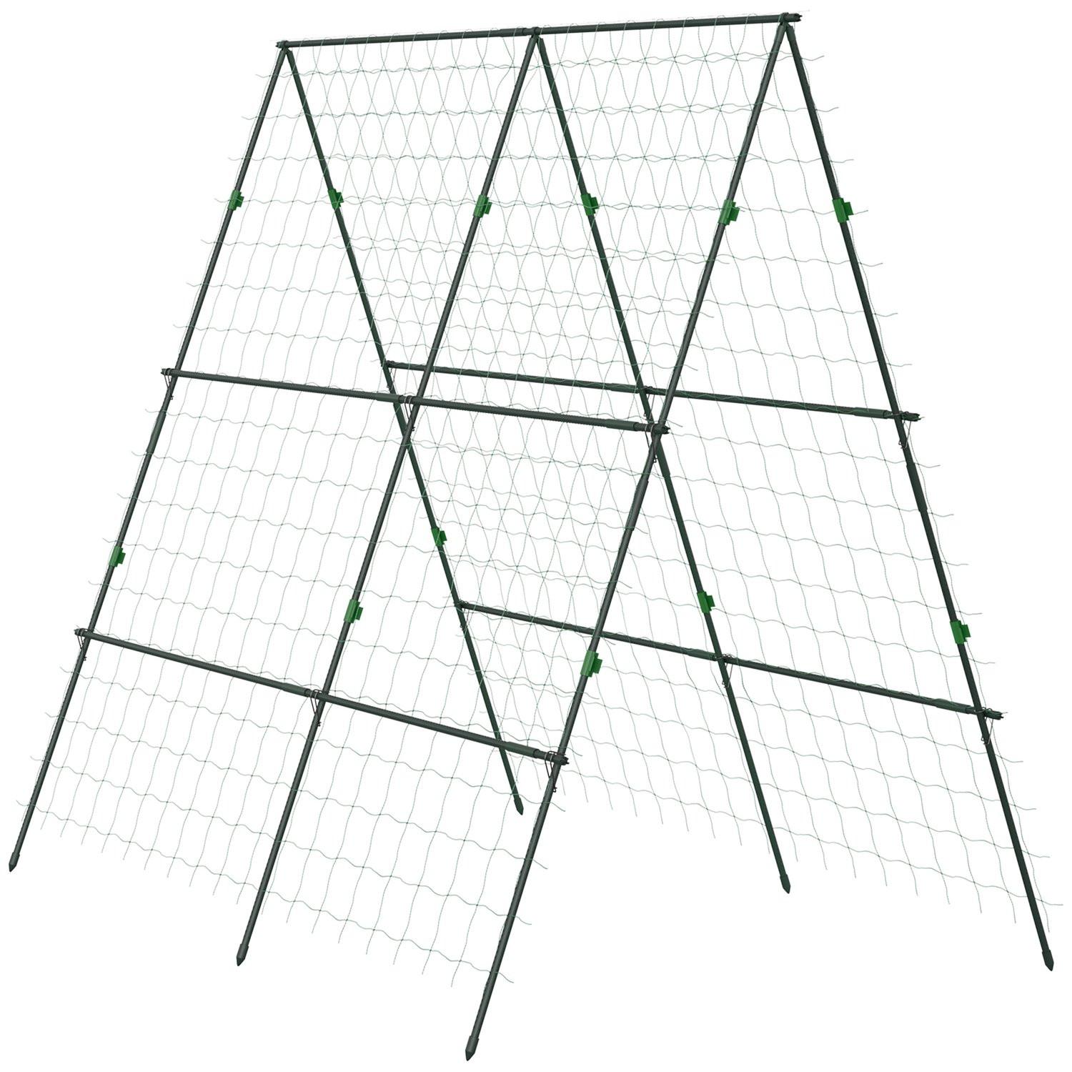 Northio Traliccio, Traliccio, Traliccio per Piante Regolabile, Traliccio, Impalcatura per Piante con Rete, per Giardino, Telaio in Acciaio, Verde, 180 x 100 x 180 cm  