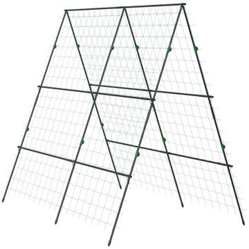 Traliccio, Traliccio, Traliccio per Piante Regolabile, Traliccio, Impalcatura per Piante con Rete, per Giardino, Telaio in Acciaio, Verde, 180 x 100 x 180 cm