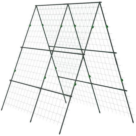 Northio Traliccio, Traliccio, Traliccio per Piante Regolabile, Traliccio, Impalcatura per Piante con Rete, per Giardino, Telaio in Acciaio, Verde, 180 x 100 x 180 cm  