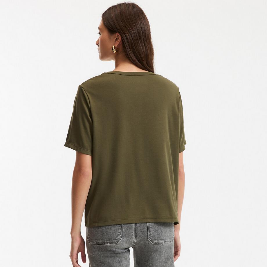 La Redoute Collections Rundhals Kurzarm T-Shirt  