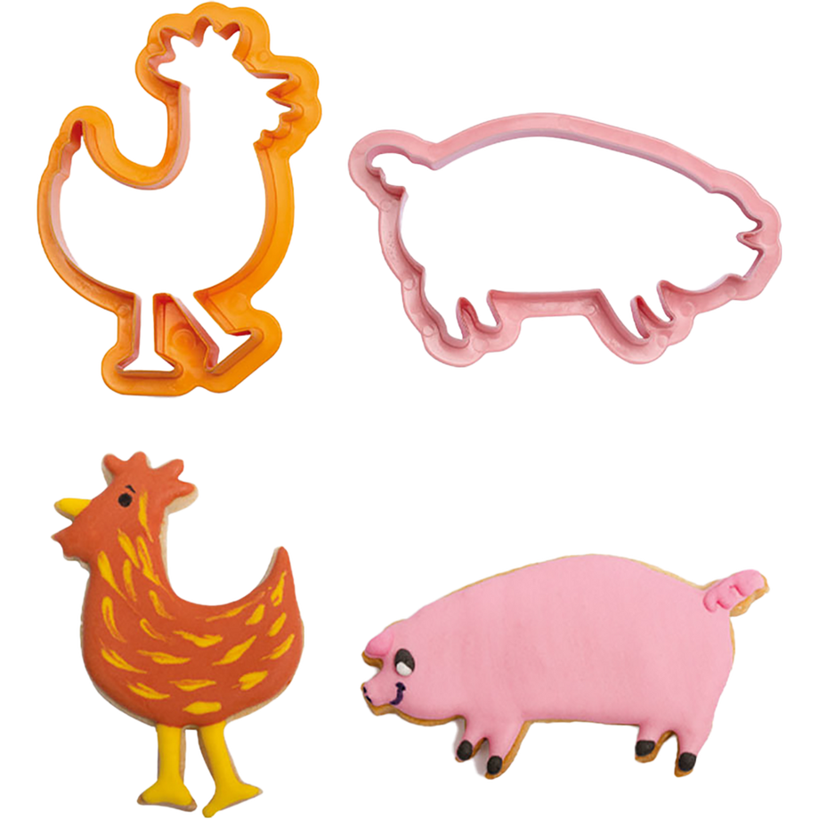 Decora  Ausstecher-Set Bauernhof-Tiere 