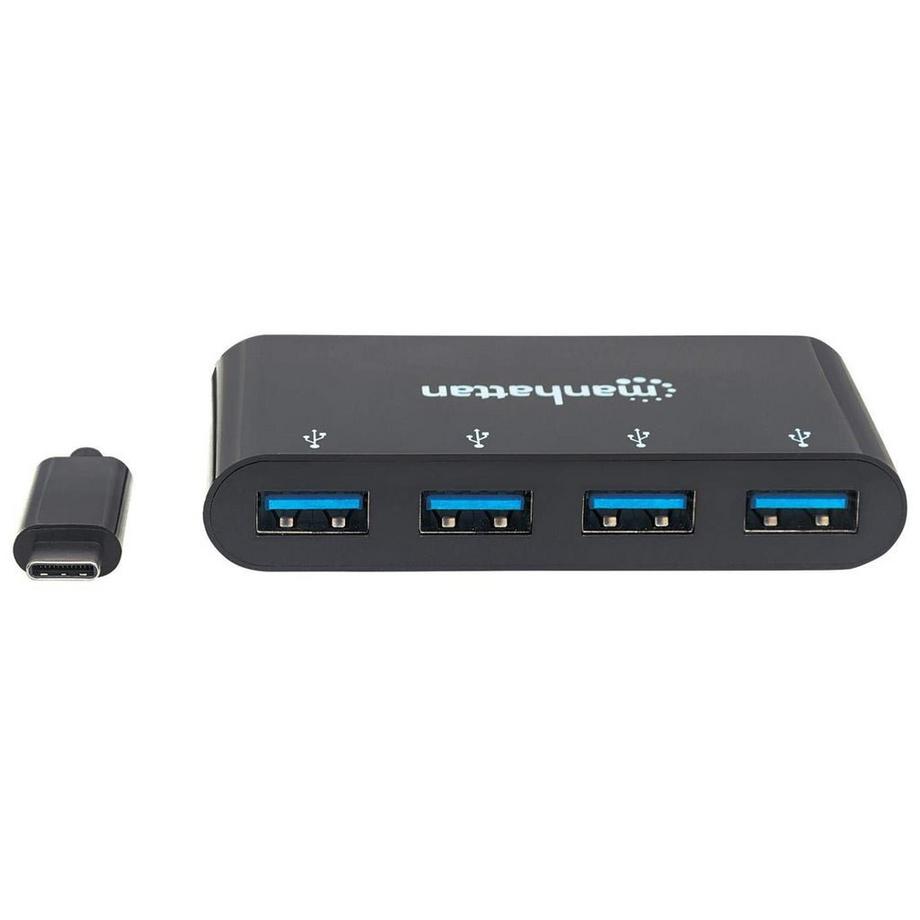 Manhattan  USB-C 3.1 Gen 1 Typ C-Hub, 4 USB Typ A-Ports, Stromversorgung über USB 