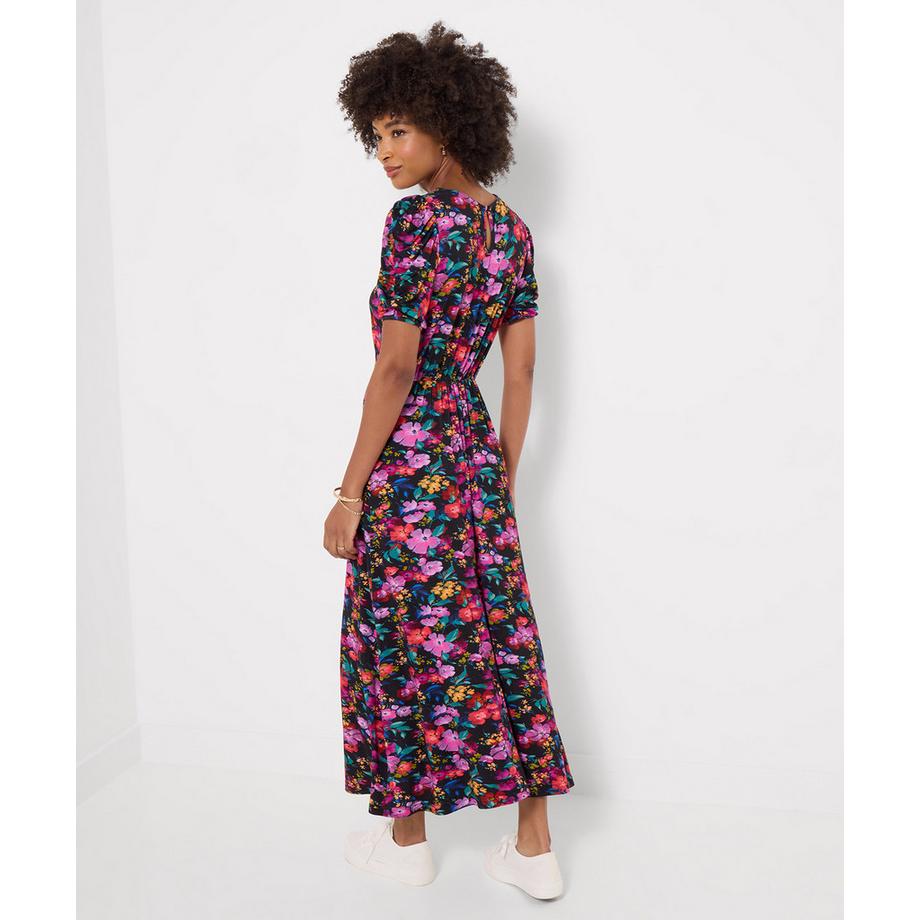 Joe Browns Robe Longue en Jersey Hiver Lumineux à Manches Courtes  