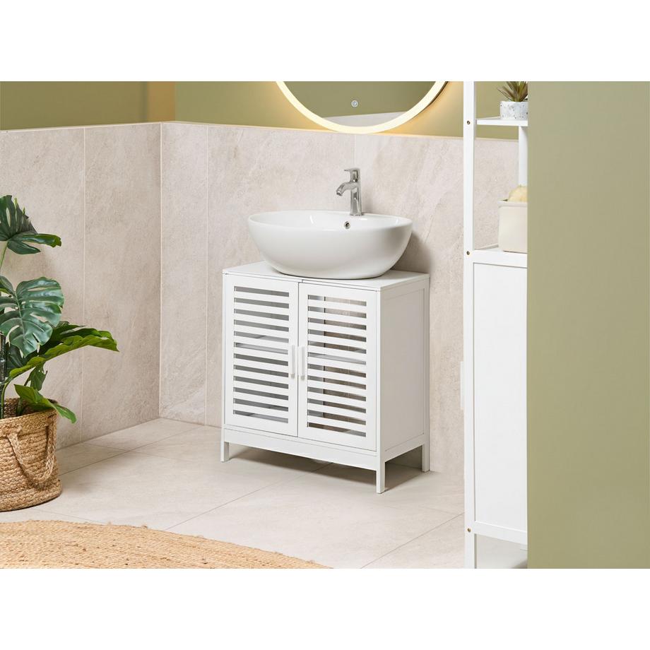 Beliani Meuble-lavabo en Bambou Rustique MISSOULA  