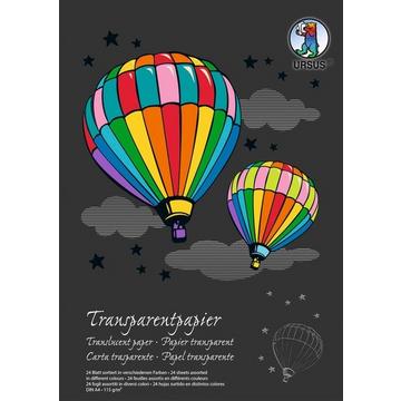 URSUS Transparentpapier-Block A4 12164699SE 115g, ass. 24 Blatt