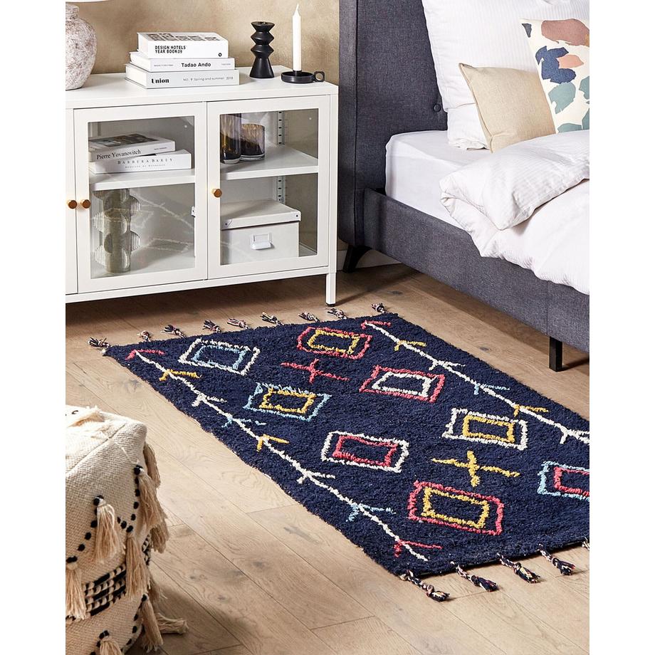 Beliani Teppich aus Baumwolle Boho CORUM  