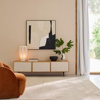 AM.PM TV-Reihenmöbel mit Eichenfurnier und Stoff Pletenice  