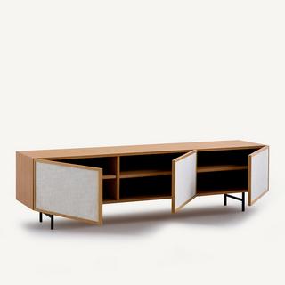 AM.PM TV-Reihenmöbel mit Eichenfurnier und Stoff Pletenice  