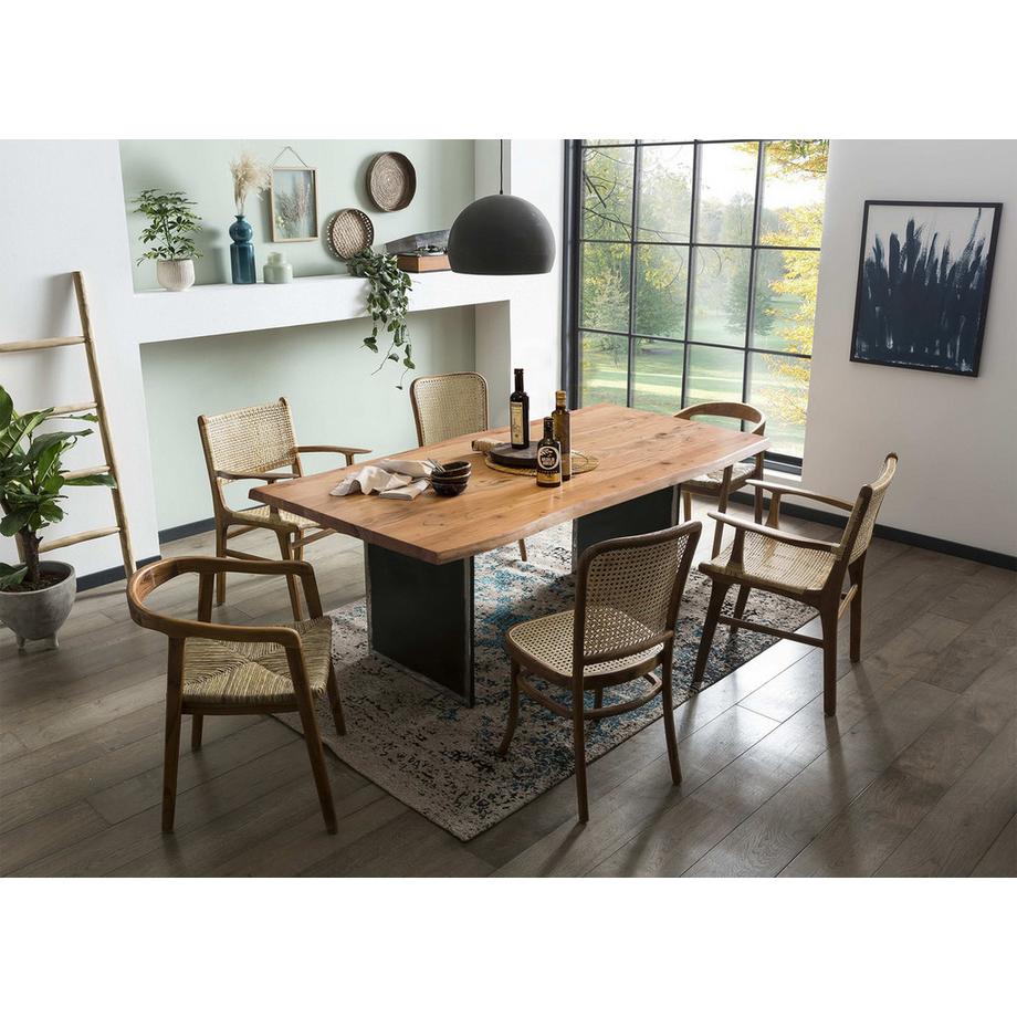 mutoni Esstisch Flourish Akazie natur 180x90  