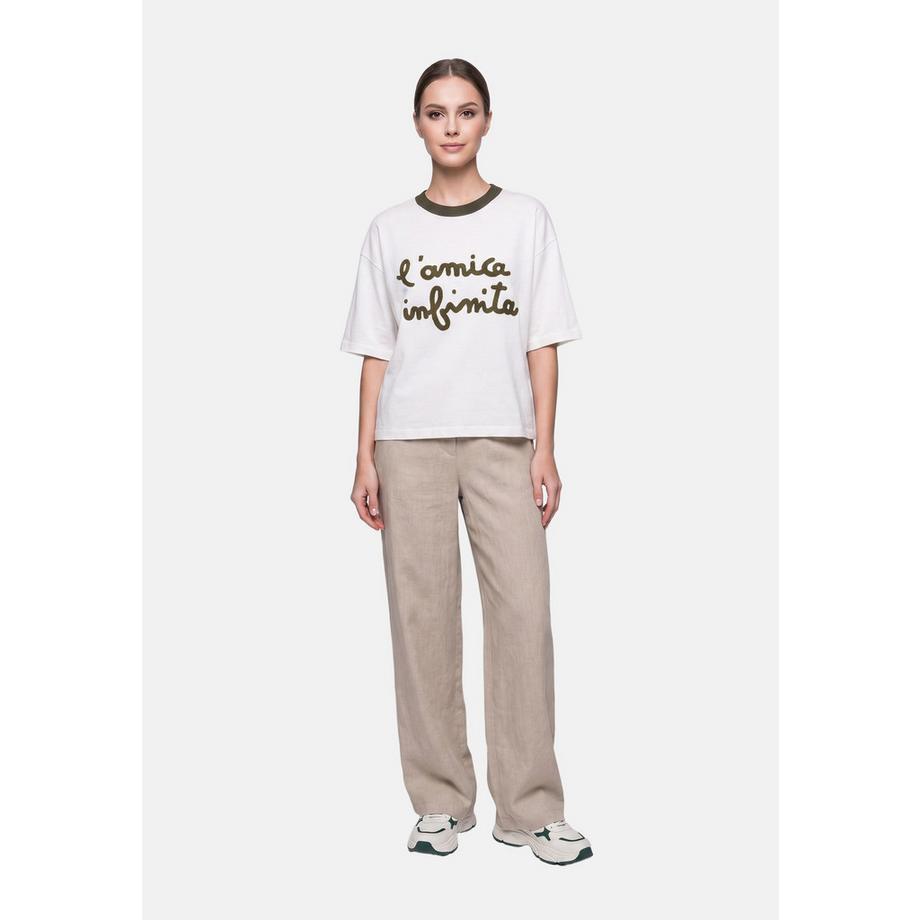 Chiara Ferretti Bluse mit Schriftzug-Print  