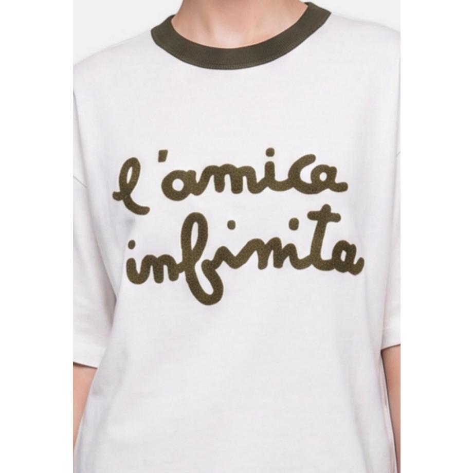 Chiara Ferretti Bluse mit Schriftzug-Print  