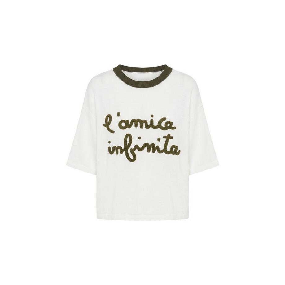 Chiara Ferretti Bluse mit Schriftzug-Print  