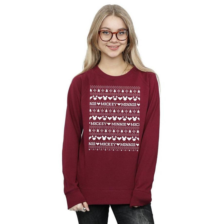 Disney Mickey Minnie Sweatshirt Noël  