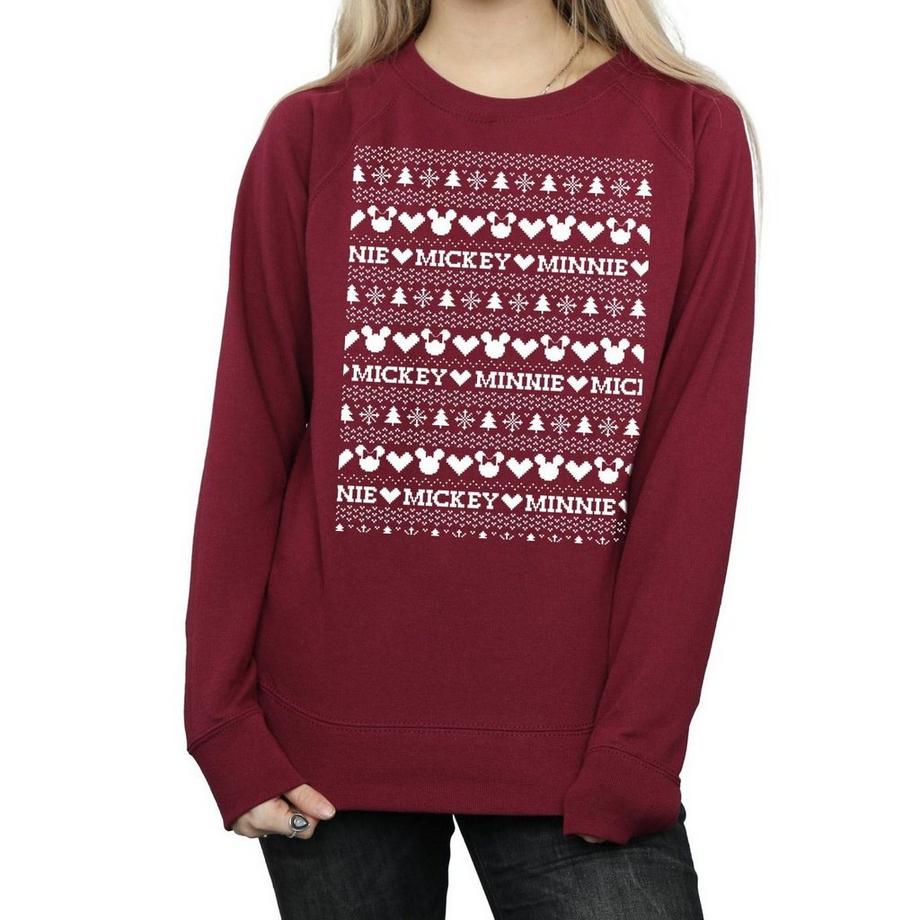 Disney Mickey Minnie Sweatshirt Noël  