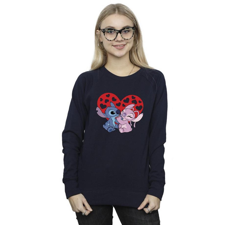Disney Stitch et Angel Coeur Graphique Sweatshirt  