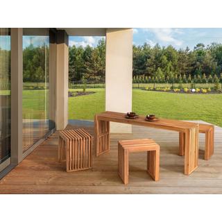 Beliani Tavolino da giardino en Legno d'acacia Rustico BELLANO  