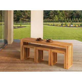 Beliani Gartentisch aus Akazienholz Modern BELLANO  