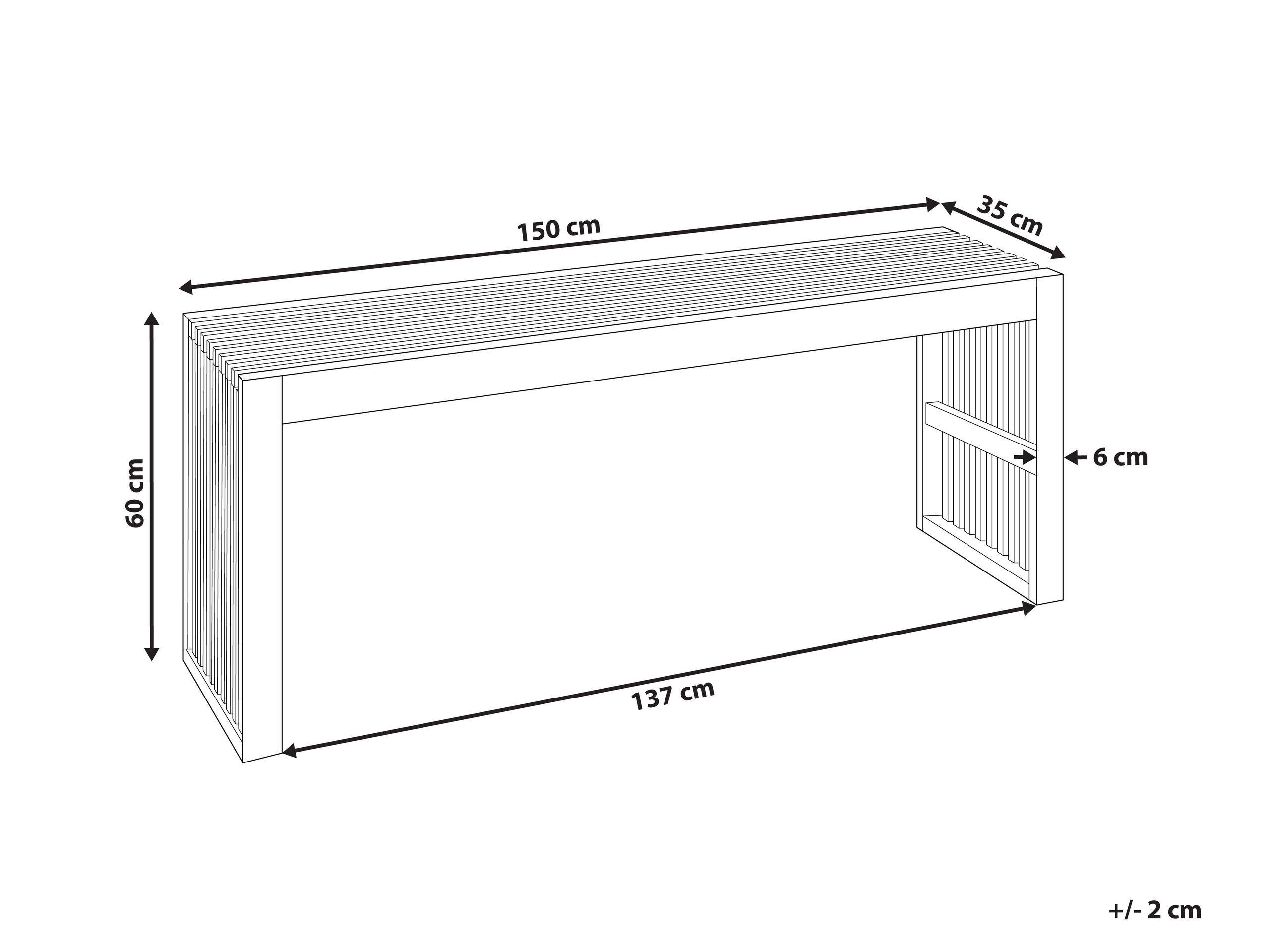 Beliani Tavolino da giardino en Legno d'acacia Rustico BELLANO  