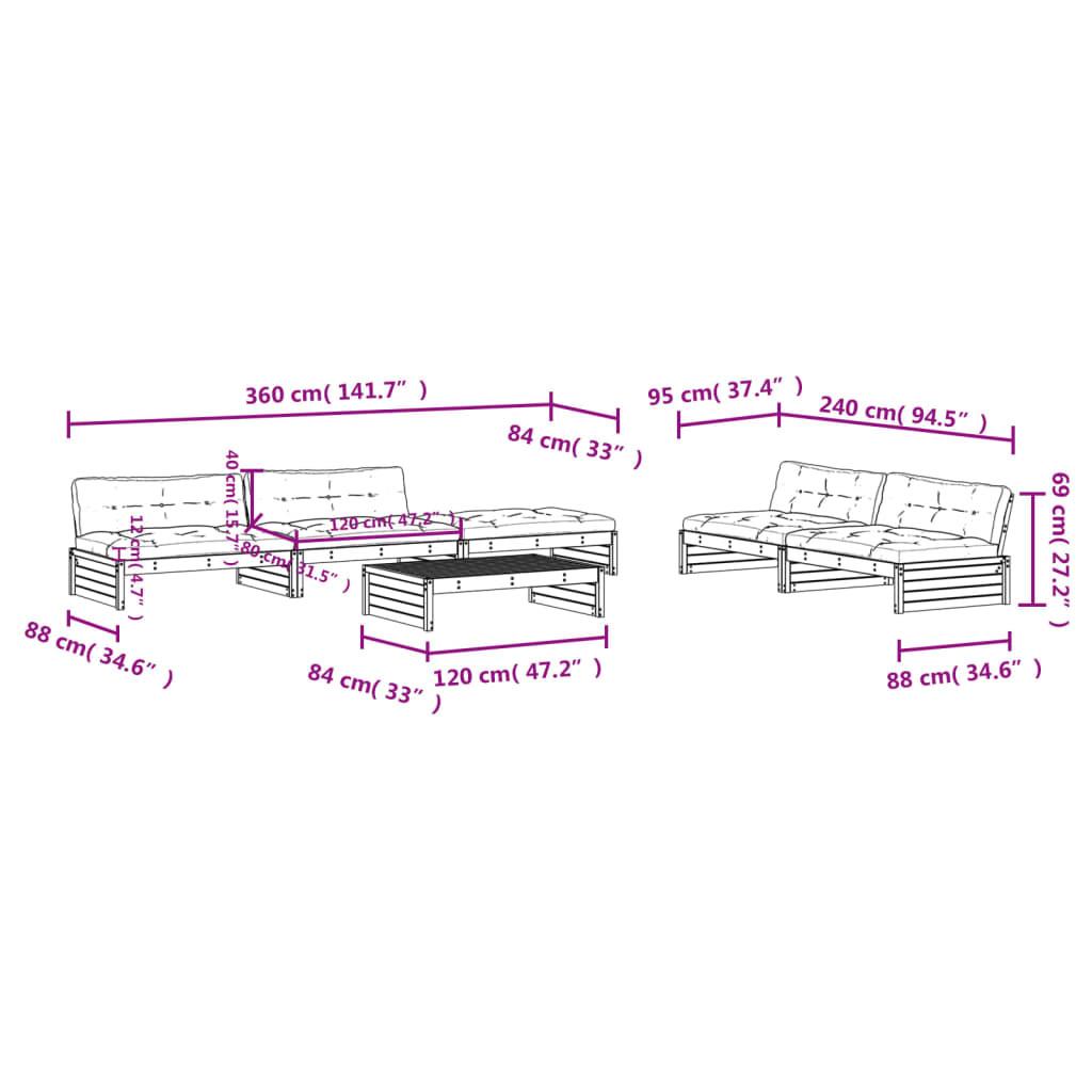 VidaXL Garten lounge set holz  