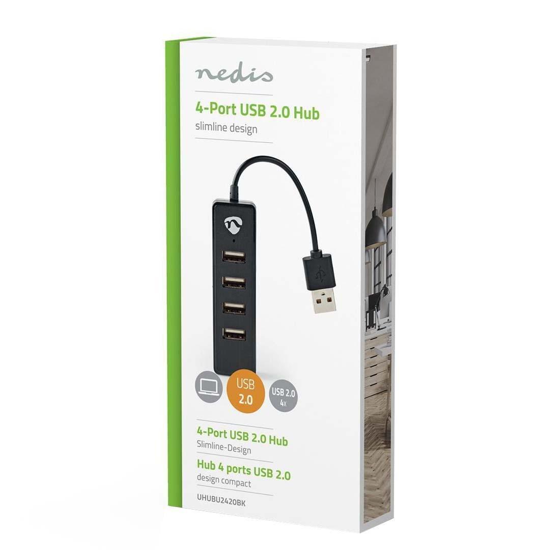 Nedis  Hub USB 2.0 - 4 porte USB 