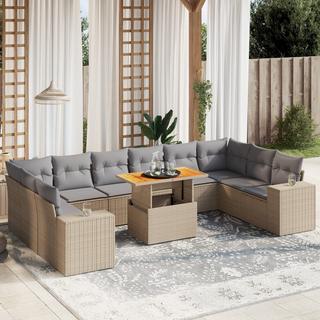 VidaXL set divano da giardino Polirattan  