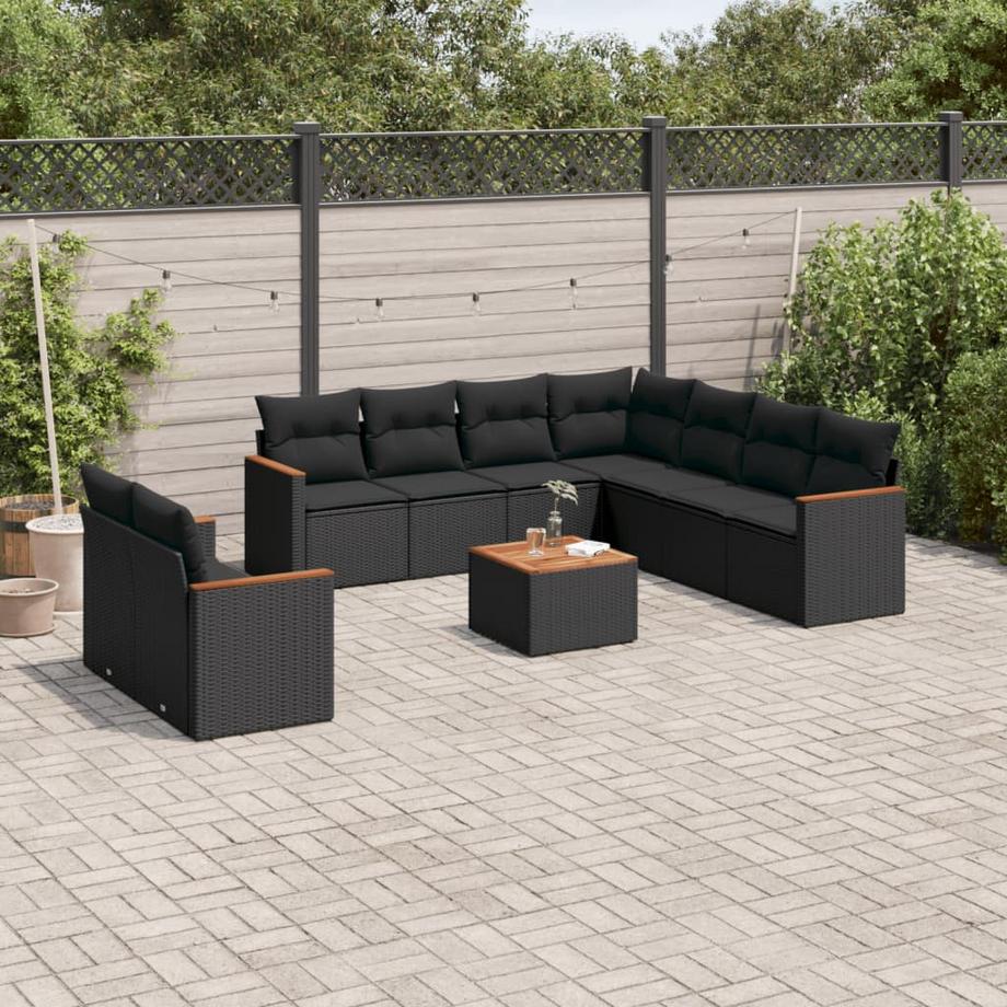 VidaXL set divano da giardino Polirattan  