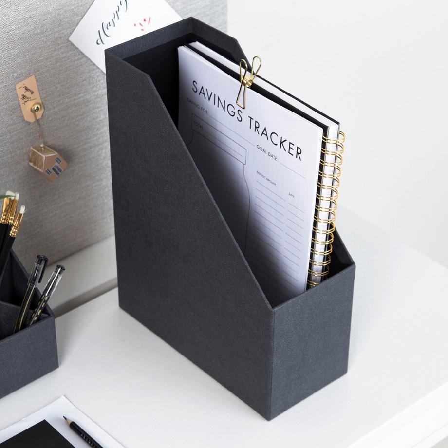 Bigso Box of Sweden Bigso ESTELLE Porte-revues de bureau - Toile noire  
