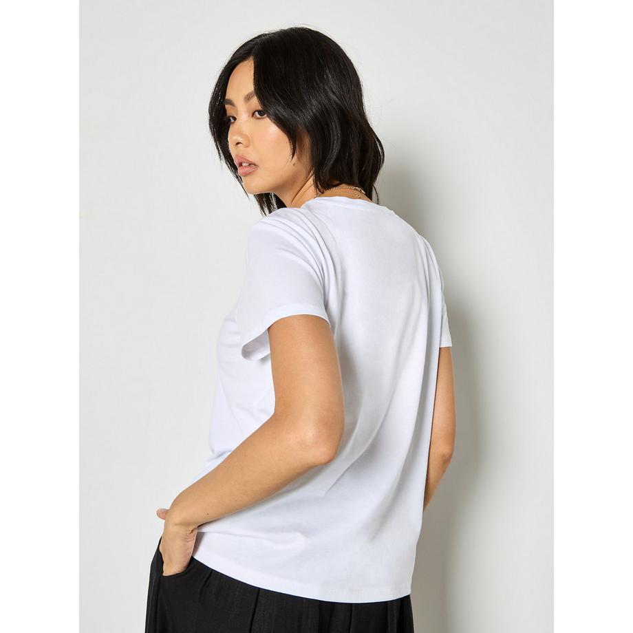APRICOT  T-shirt à motif floral doré 