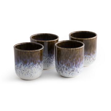 Lot de 4 tasses en grès émaillé