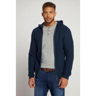 JP1880  Strickjacke, Kapuze, Strickmuster, Zipper 