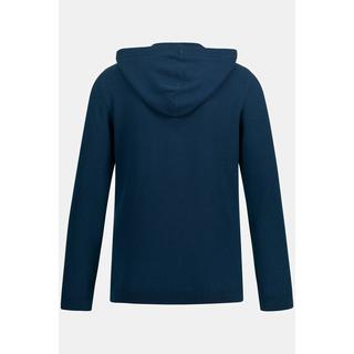 JP1880  Cardigan di maglia lavorata con cappuccio e zip 