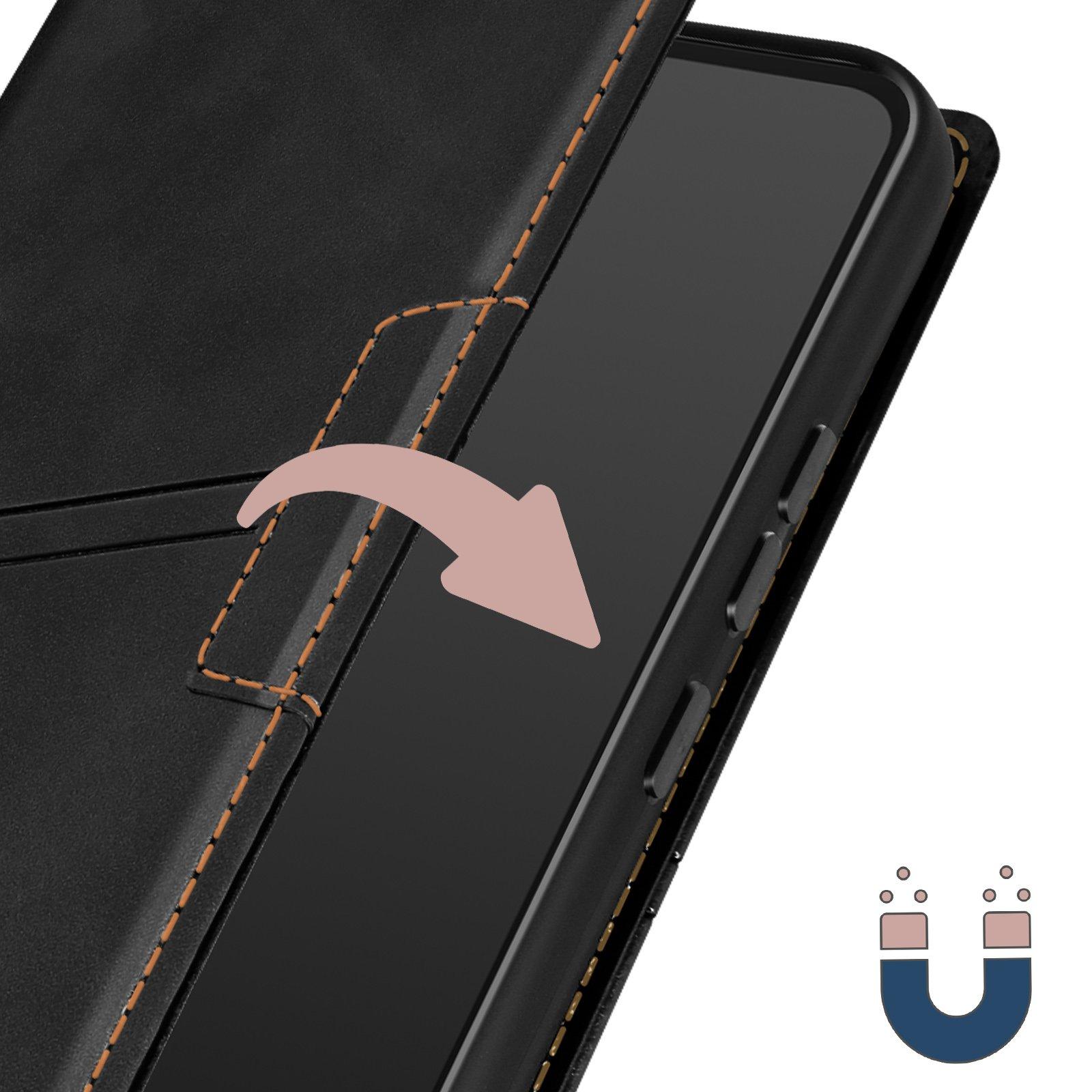 Avizar  Samsung A54 5G Wallet Etui Schwarz 