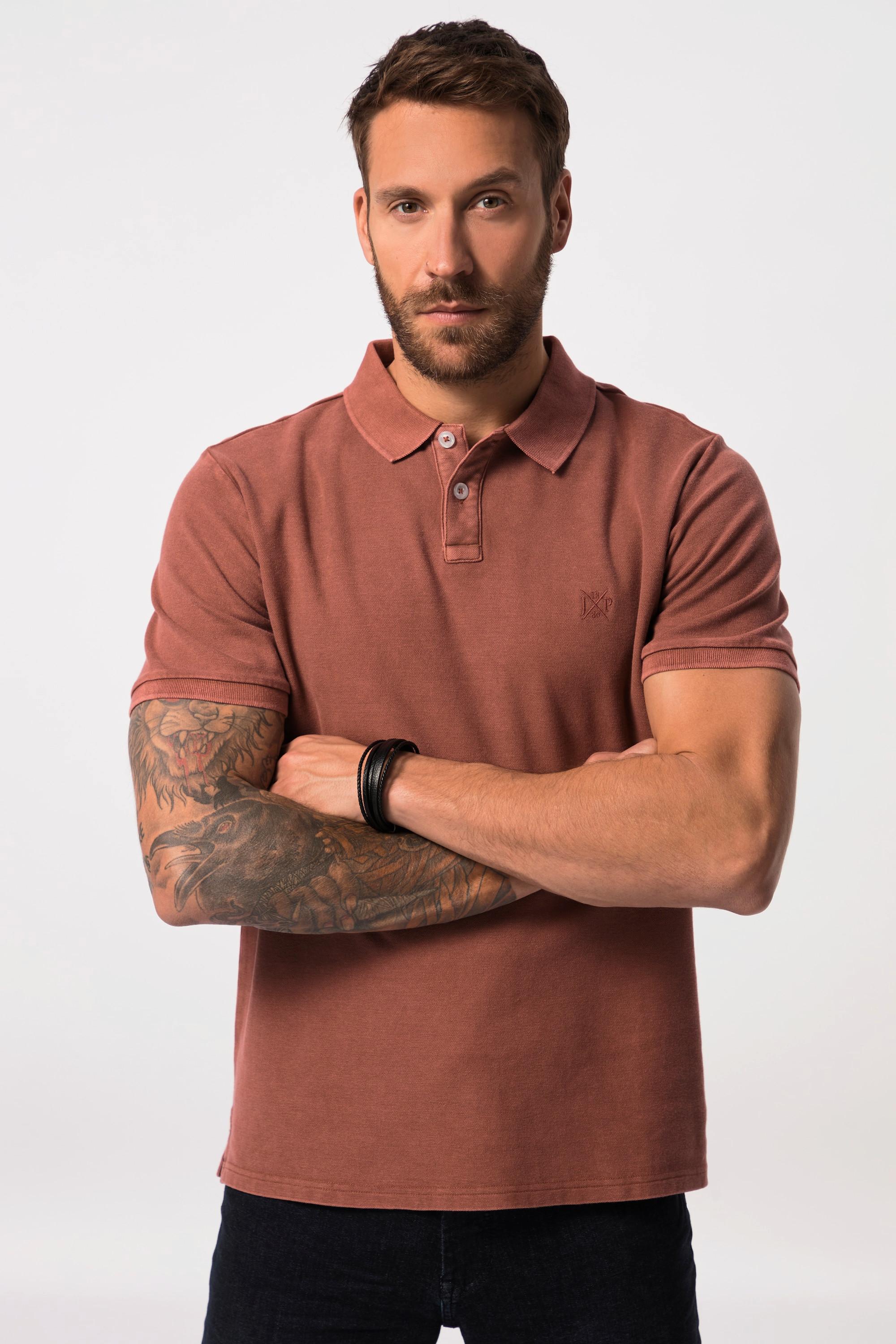 JP1880  Maglia polo in piqué dal look vintage con mezze maniche 