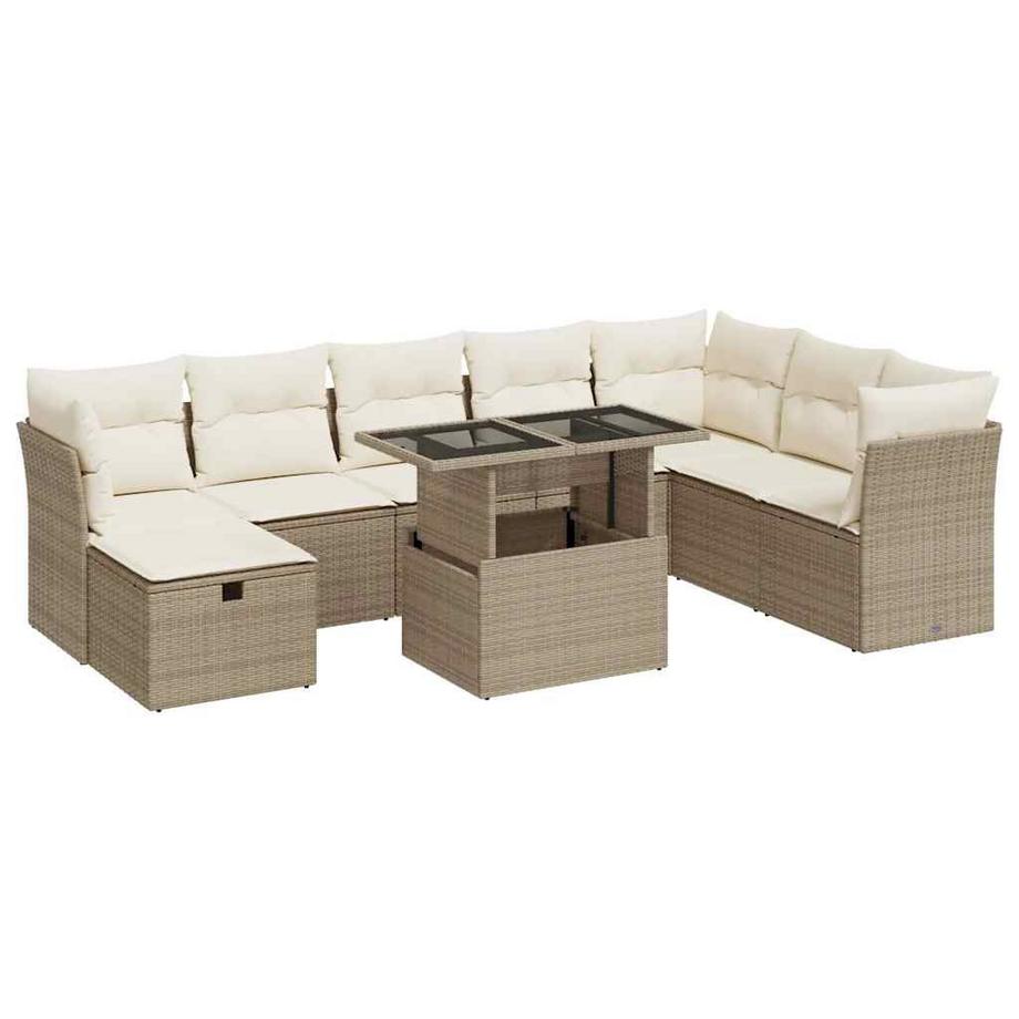 set divano da giardino Polirattan