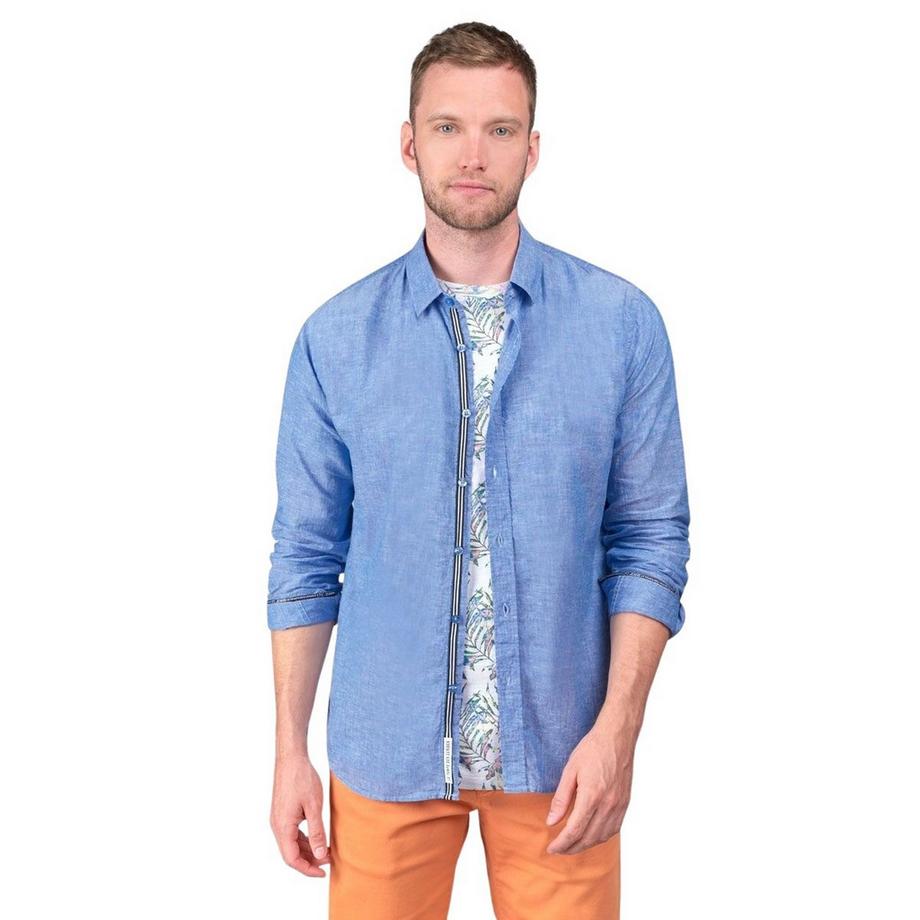 le temps des cerises Rodes Fantasia Floreale Slim Fit Camicia Maniche Lunghe  