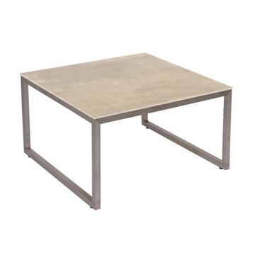 Table basse Obelisk U-Bein 60 - plateau structure light - piètement inox